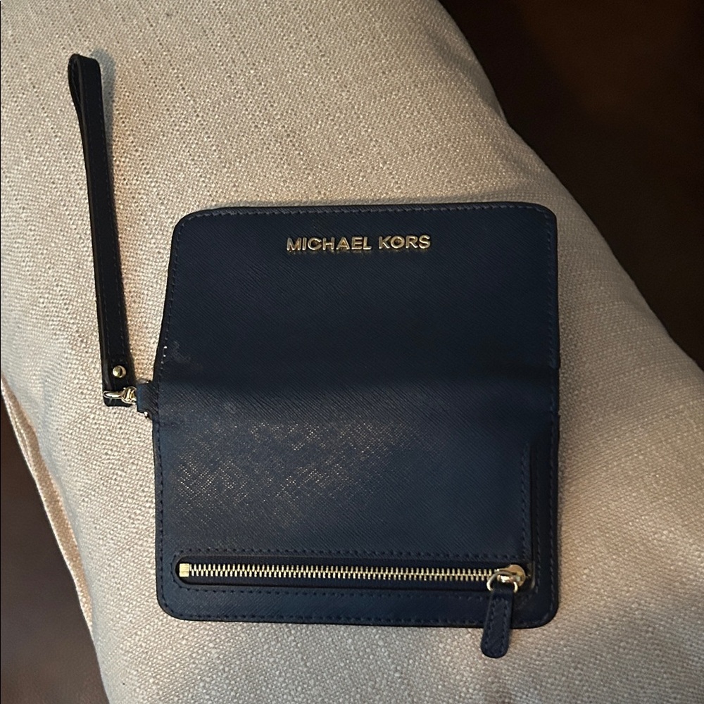 Michael Kors Dark Blue Wristlet - Picture 4 of 5